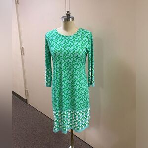 Jean-PierreKlifa Green Patterned Women's Dress